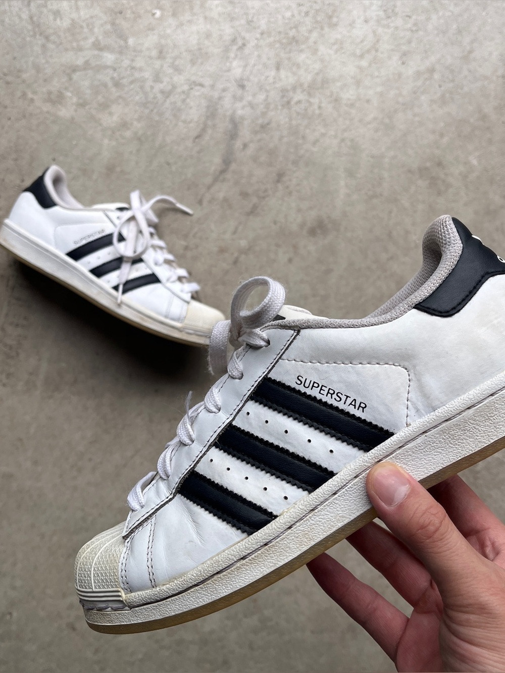 Adidas Superstar Big Kid’s Shoes White - Black B42369